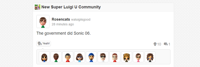 Illustration for article titled Luigi's Miiverse Community Has Become A Shitposter's Paradise In 2016